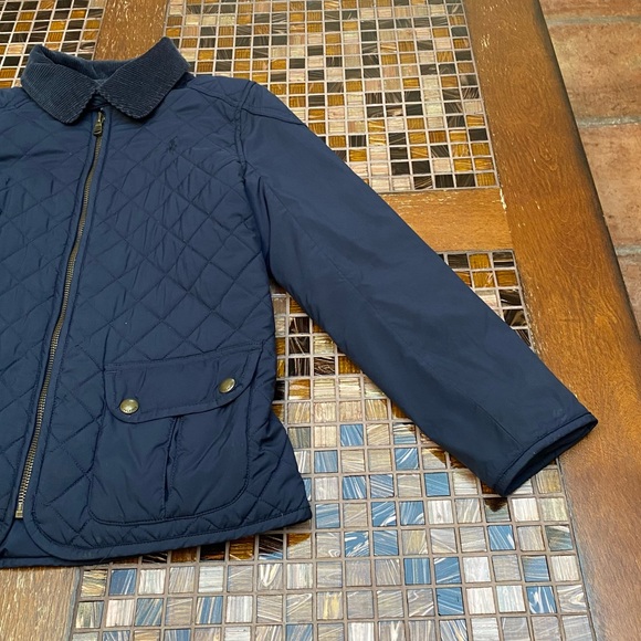 Ralph Lauren Quilted Patch Elbows Girls Jacket - Picture 4 of 8